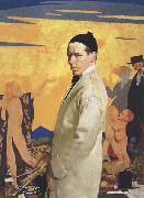 Sir William Orpen Self-Portrait with Sowing New Seed oil painting reproduction